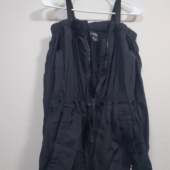 Air Jordan Off-Shoulder Utility Jacket Waist Long Sleeves Black - Picture 2 of 16